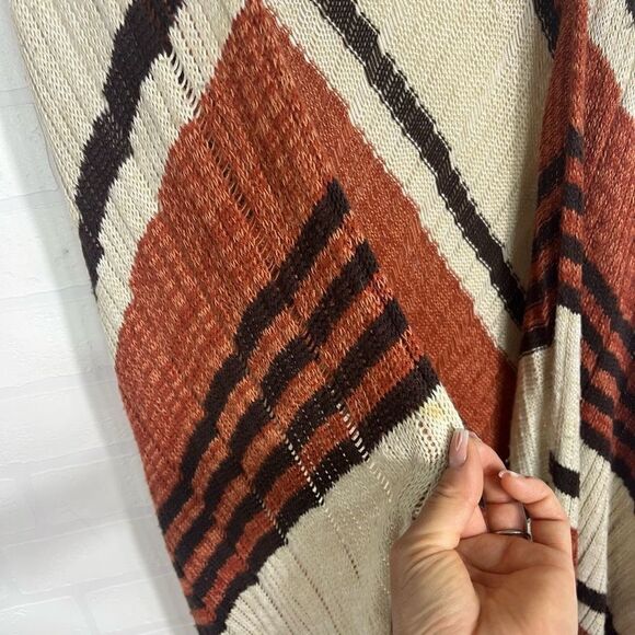 One World Womens Knit Cardigan Size XL Striped Sleeveless - Picture 8 of 16